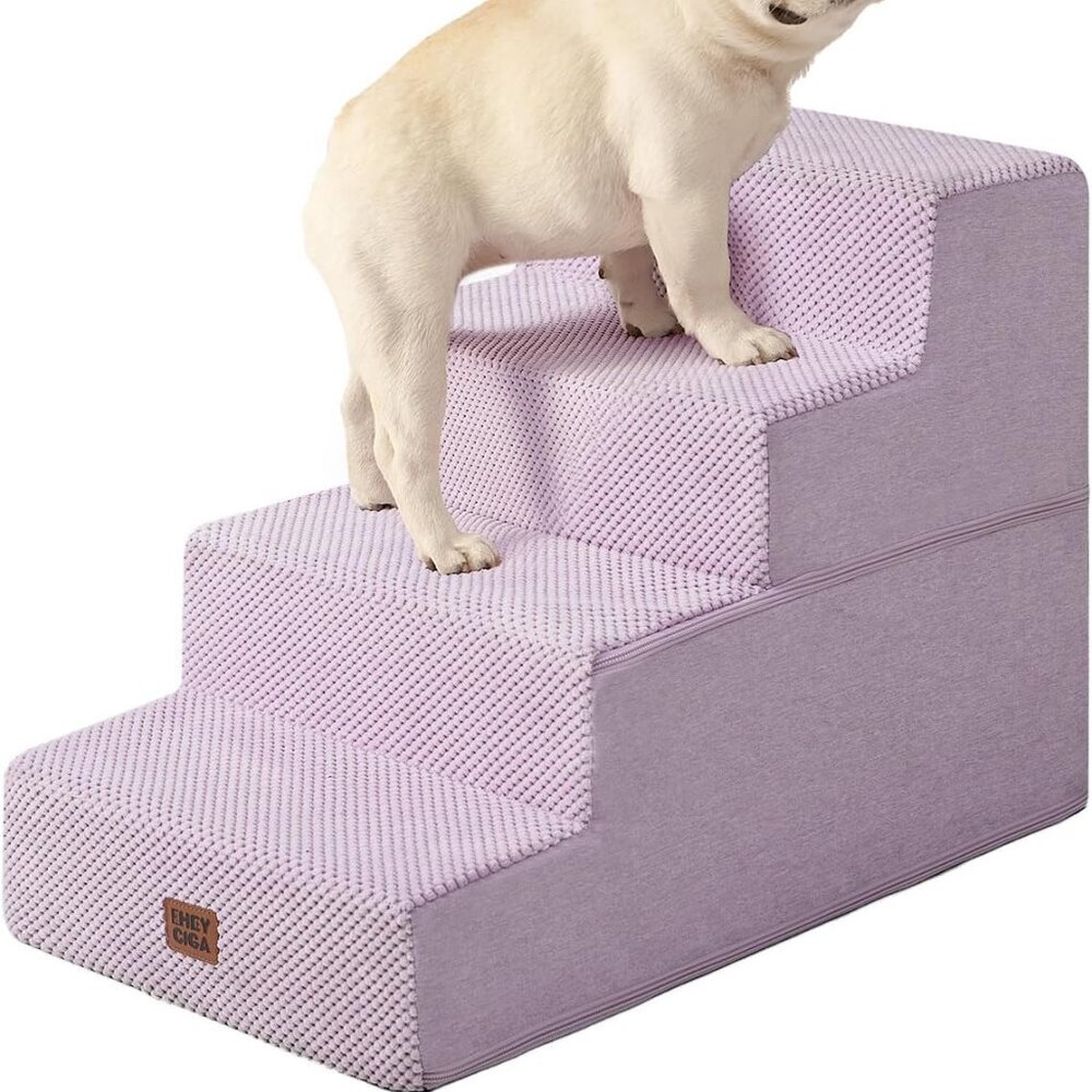 EHEYCIGA Dog Stairs for Bed 18" H, 4-Step